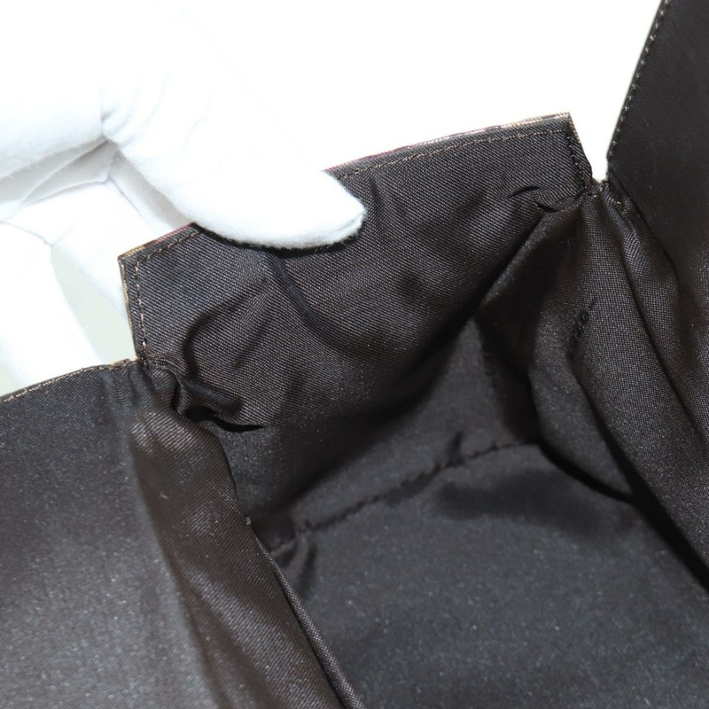 【日本直送】FENDI Zucchino帆布Mamma Baguette單肩包 棕色金色 正品 LNZ993A-21