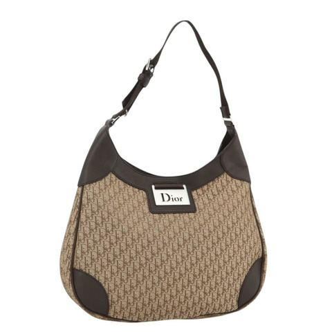 Christian Dior Trotter帆布肩背包 米色 銀色 正品 BSZ033SAV