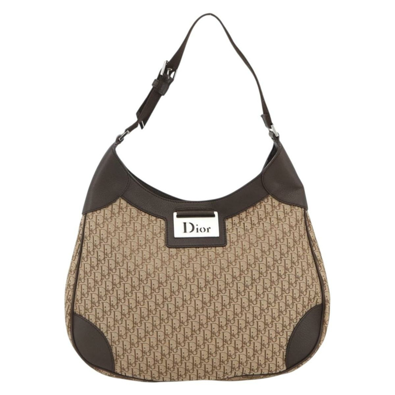 【日本直送】Christian Dior Trotter帆布肩背包 米色 銀色 正品 BSZ033SAV-12