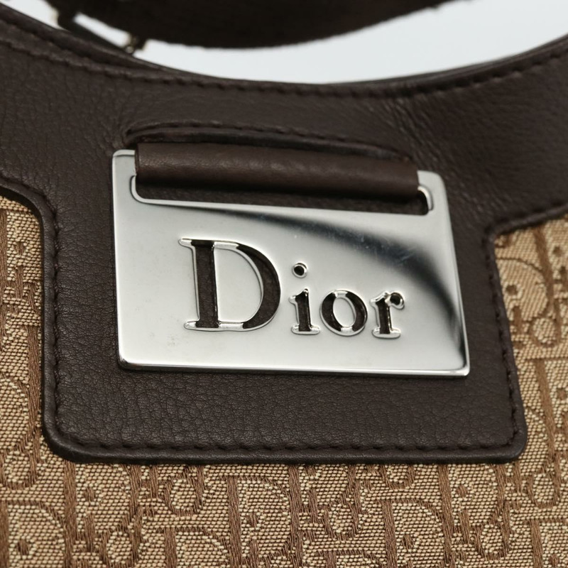 【日本直送】Christian Dior Trotter帆布肩背包 米色 銀色 正品 BSZ033SAV-16
