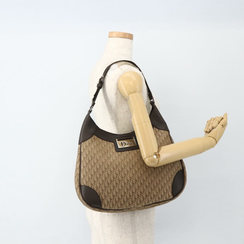 【日本直送】Christian Dior Trotter帆布肩背包 米色 銀色 正品 BSZ033SAV-22