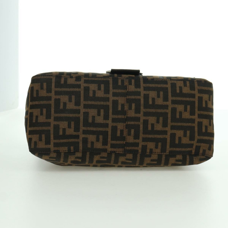 【日本直送】FENDI Zucca帆布Mamma Baguette單肩包 黑色棕色 正品 ARZ597SAV-4