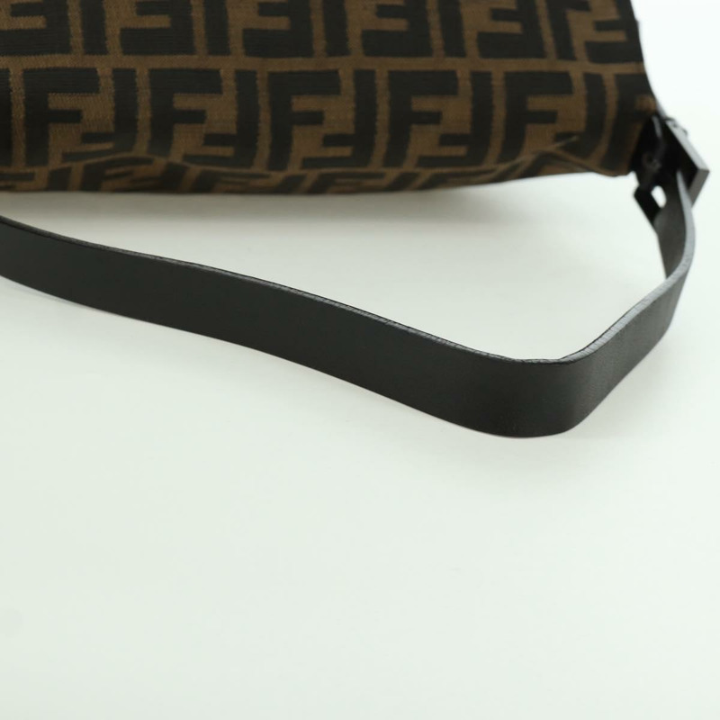 【日本直送】FENDI Zucca帆布Mamma Baguette單肩包 黑色棕色 正品 ARZ597SAV-6