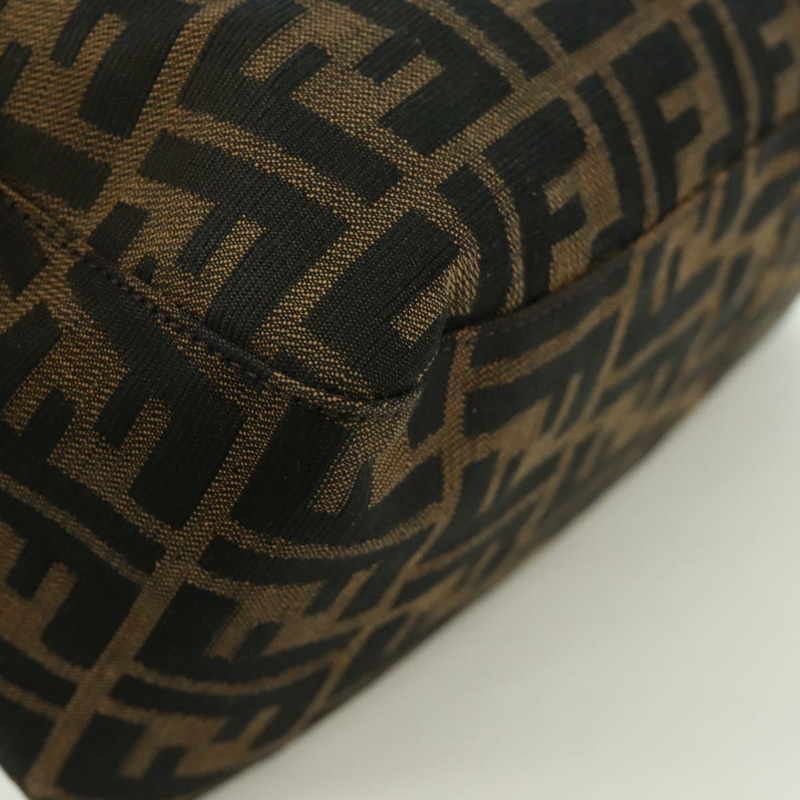 【日本直送】FENDI Zucca帆布Mamma Baguette單肩包 黑色棕色 正品 ARZ597SAV-16