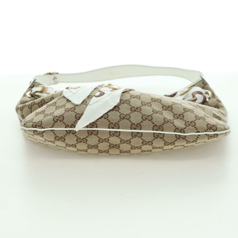 【日本直送】GUCCI GG帆布肩背包 米色 金色 155563 正品 ARZ577SAV-4