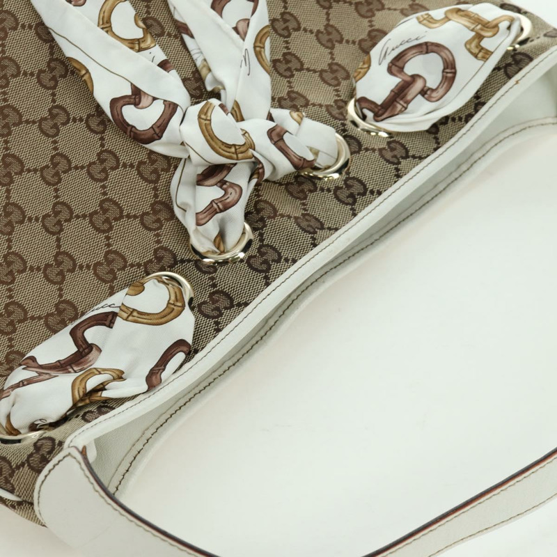 【日本直送】GUCCI GG帆布肩背包 米色 金色 155563 正品 ARZ577SAV-5