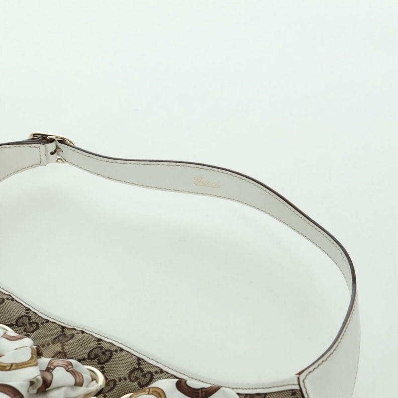 【日本直送】GUCCI GG帆布肩背包 米色 金色 155563 正品 ARZ577SAV-13