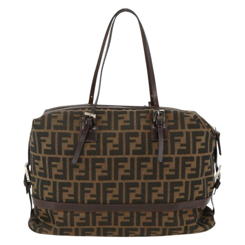 【日本直送】FENDI Zucca帆布波士頓包 棕色/黑色 正品 gh1979A-1