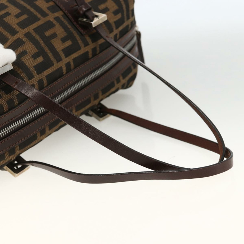 【日本直送】FENDI Zucca帆布波士頓包 棕色/黑色 正品 gh1979A-6