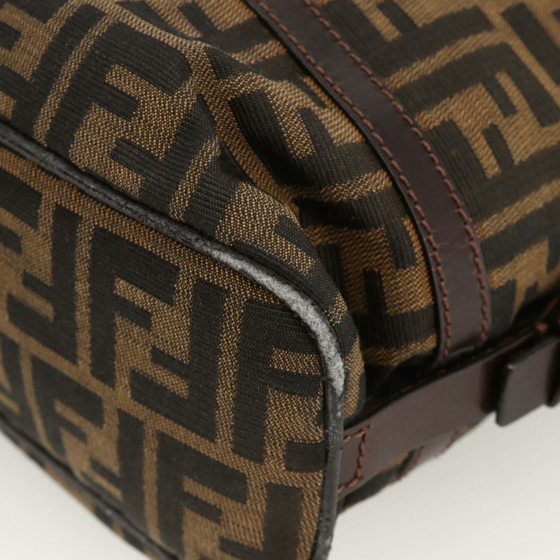 【日本直送】FENDI Zucca帆布波士頓包 棕色/黑色 正品 gh1979A-8