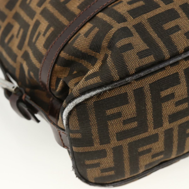 【日本直送】FENDI Zucca帆布波士頓包 棕色/黑色 正品 gh1979A-13