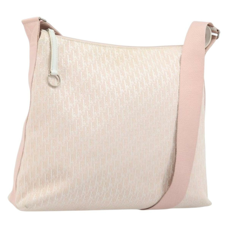 【日本直送】Christian Dior Trotter帆布肩背包 粉紅銀色 正品 YKZ088A-0