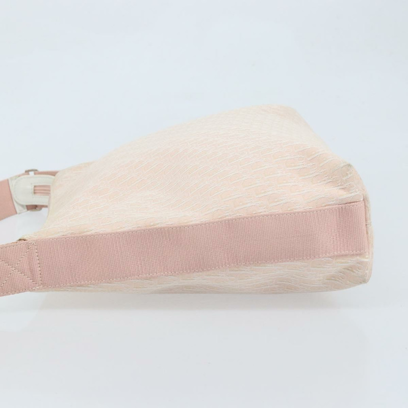 【日本直送】Christian Dior Trotter帆布肩背包 粉紅銀色 正品 YKZ088A-3