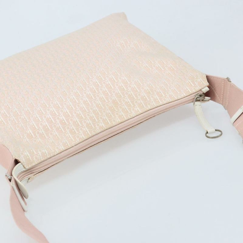 【日本直送】Christian Dior Trotter帆布肩背包 粉紅銀色 正品 YKZ088A-5