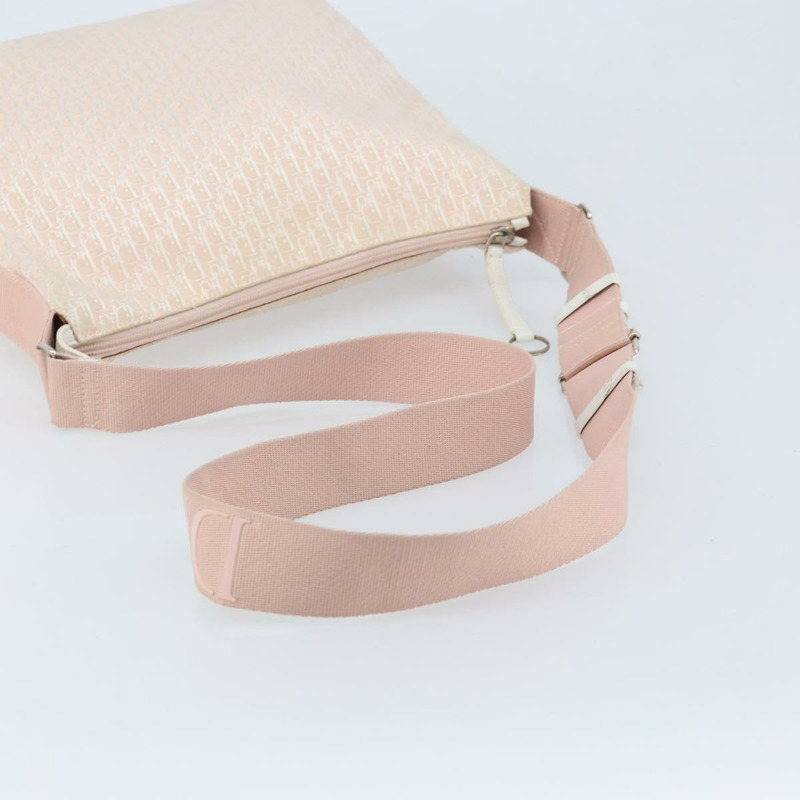 【日本直送】Christian Dior Trotter帆布肩背包 粉紅銀色 正品 YKZ088A-6