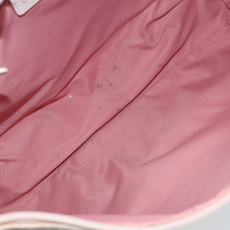 【日本直送】Christian Dior Trotter帆布肩背包 粉紅銀色 正品 YKZ088A-10