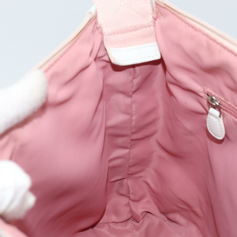 【日本直送】Christian Dior Trotter帆布肩背包 粉紅銀色 正品 YKZ088A-18