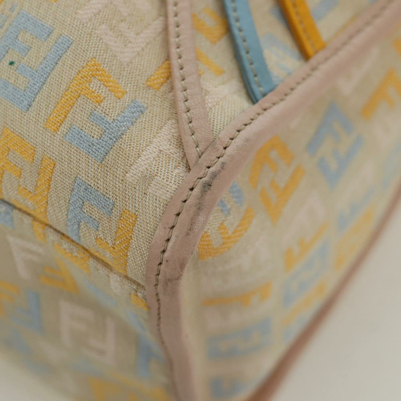 【日本直送】FENDI Zucchino 帆布手提包 粉紅金色 正品 AMZ369A-17