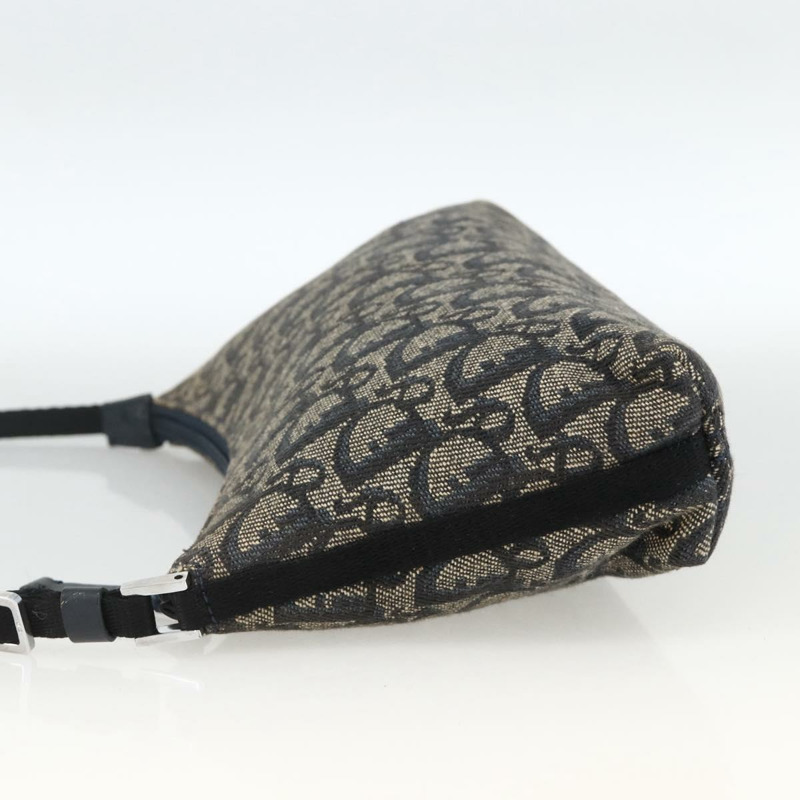 【日本直送】Christian Dior Trotter帆布肩背包 海軍藍 銀色 正品 AMZ538A-2