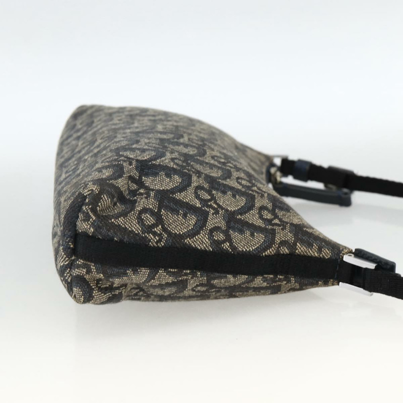 【日本直送】Christian Dior Trotter帆布肩背包 海軍藍 銀色 正品 AMZ538A-3