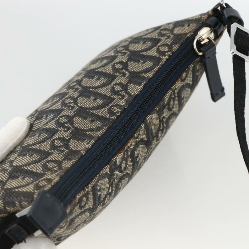【日本直送】Christian Dior Trotter帆布肩背包 海軍藍 銀色 正品 AMZ538A-5