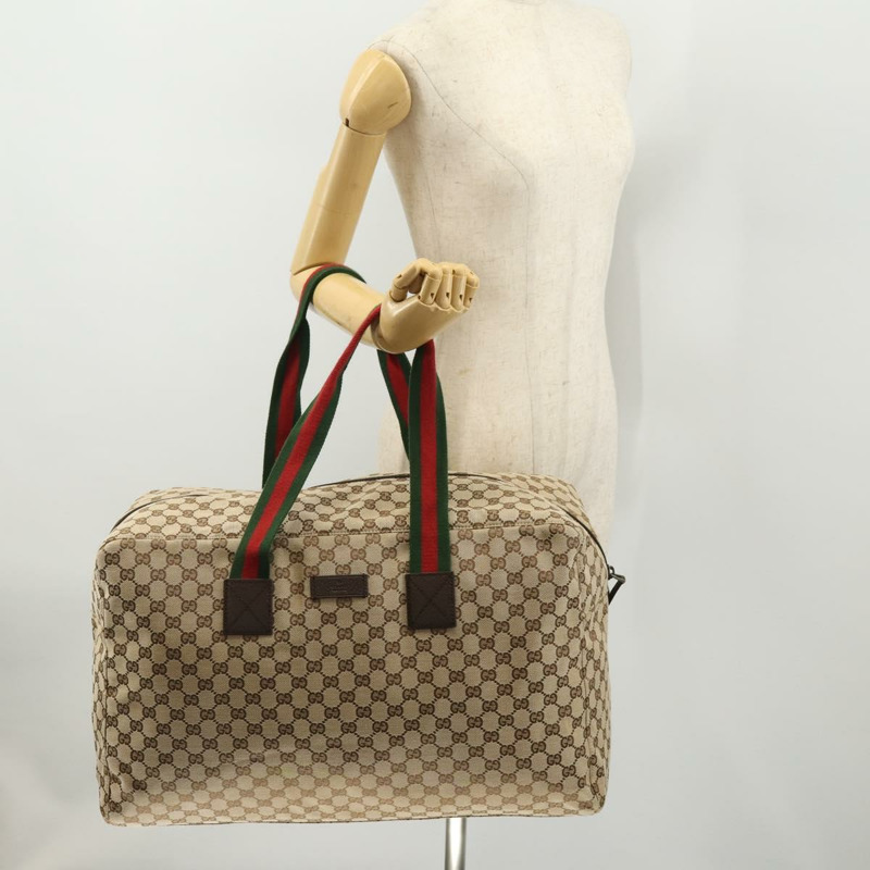 【日本直送】GUCCI GG帆布雪莉酒系列波士頓包 米色/銀色 146310 正品 YKZ780A-23