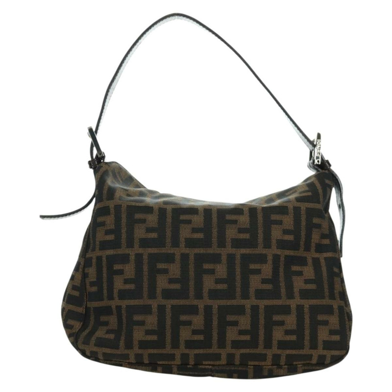 【日本直送】FENDI Zucca帆布Mamma Baguette單肩包 棕色/黑色 正品 YKZ799SAV-1