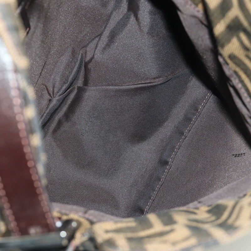【日本直送】FENDI Zucca帆布Mamma Baguette單肩包 棕色/黑色 正品 YKZ799SAV-9