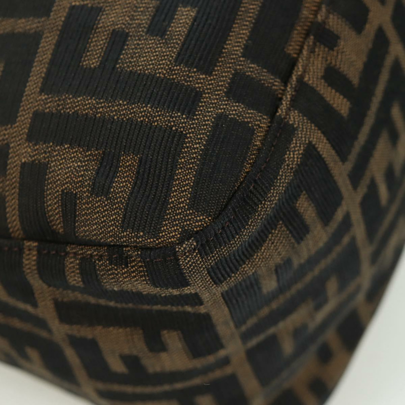 【日本直送】FENDI Zucca帆布Mamma Baguette單肩包 棕色/黑色 正品 YKZ799SAV-14