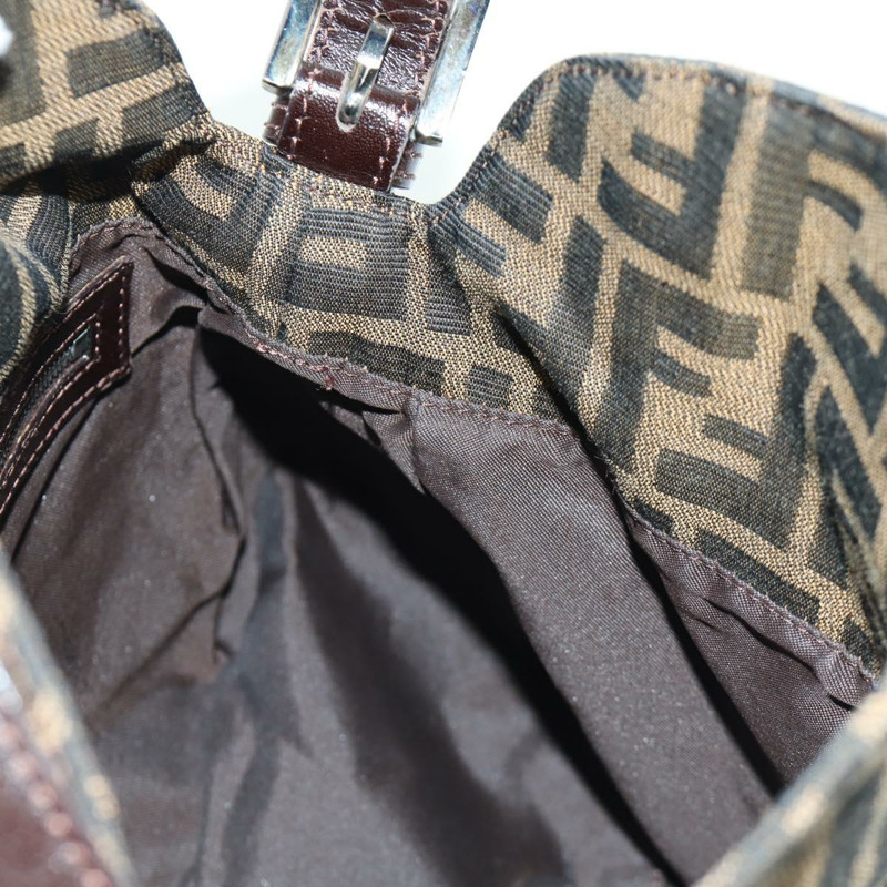 【日本直送】FENDI Zucca帆布Mamma Baguette單肩包 棕色/黑色 正品 YKZ799SAV-22