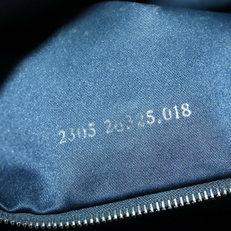 【日本直送】FENDI Zucchino 帆布 Mamma Baguette 單肩包 海軍藍 銀色 正品 YKZ796SAV-10