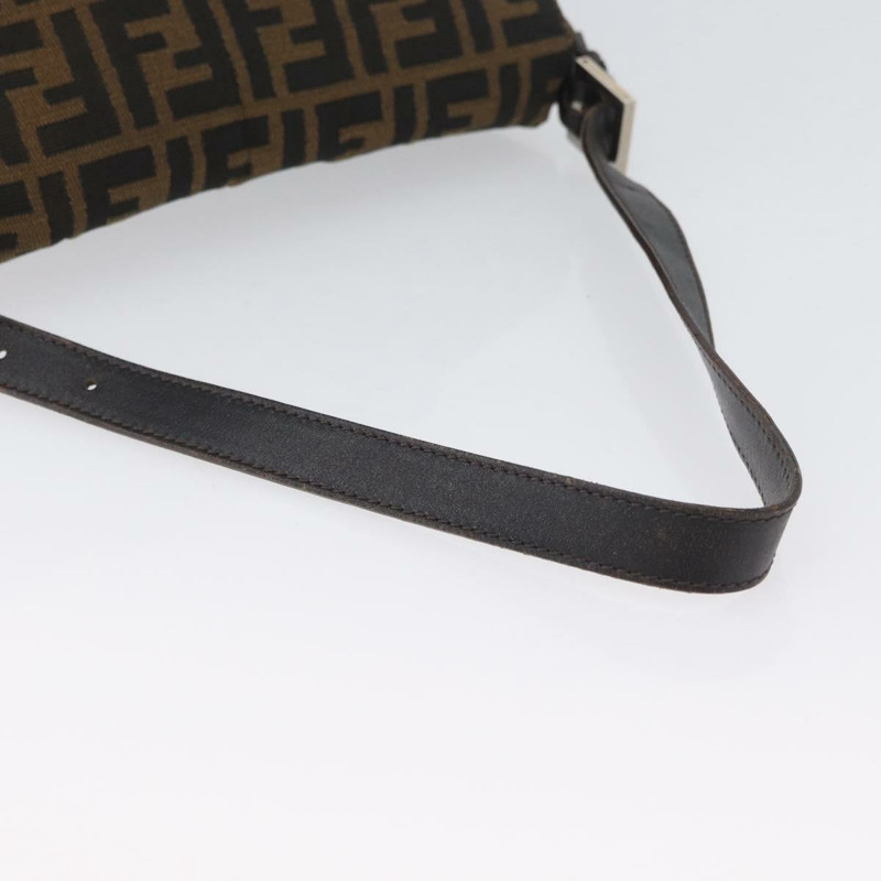 【日本直送】FENDI Zucca帆布Mamma Baguette單肩包 棕色/黑色 正品 ka3290V-6