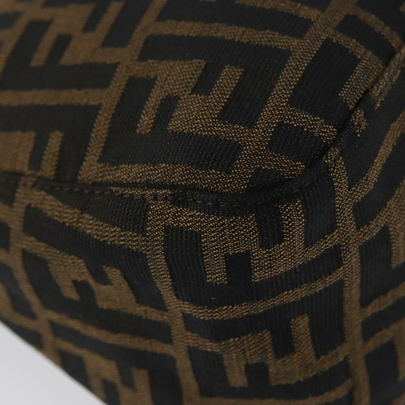 【日本直送】FENDI Zucca帆布Mamma Baguette單肩包 棕色/黑色 正品 ka3290V-15