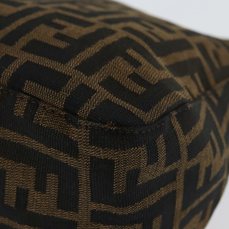 【日本直送】FENDI Zucca帆布Mamma Baguette單肩包 棕色/黑色 正品 ka3290V-16