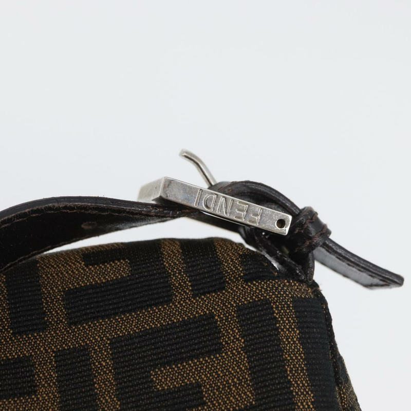【日本直送】FENDI Zucca帆布Mamma Baguette單肩包 棕色/黑色 正品 ka3290V-17
