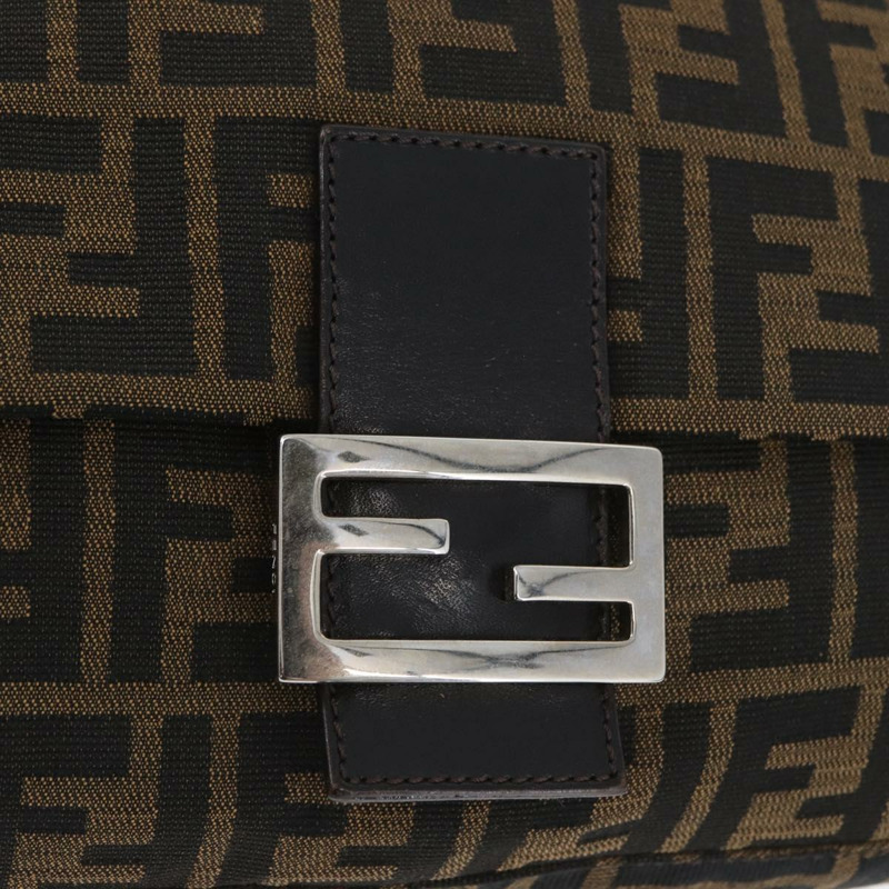 【日本直送】FENDI Zucca帆布Mamma Baguette單肩包 棕色/黑色 正品 ka3290V-18