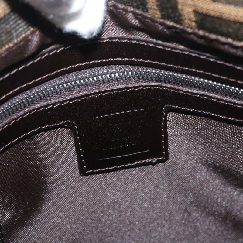 【日本直送】FENDI Zucca帆布Mamma Baguette單肩包 棕色/黑色 正品 ka3290V-20