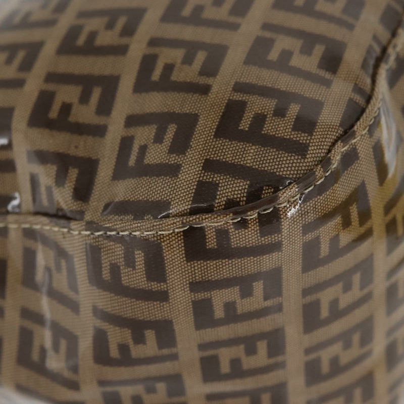 【日本直送】FENDI Zucchino 帆布 Mamma Baguette 肩背包 米色 金色 正品 ka3373V-15