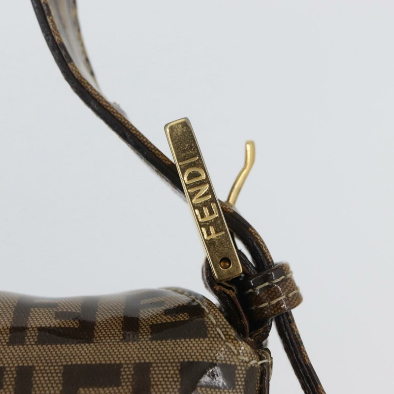 【日本直送】FENDI Zucchino 帆布 Mamma Baguette 肩背包 米色 金色 正品 ka3373V-17