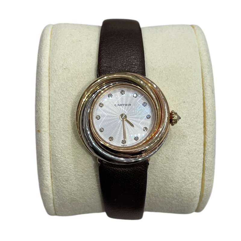 CARTIER 卡地亞 W6000156 TRINITY 鑽石石英腕錶 K18PG/YG/WG 27mm-1