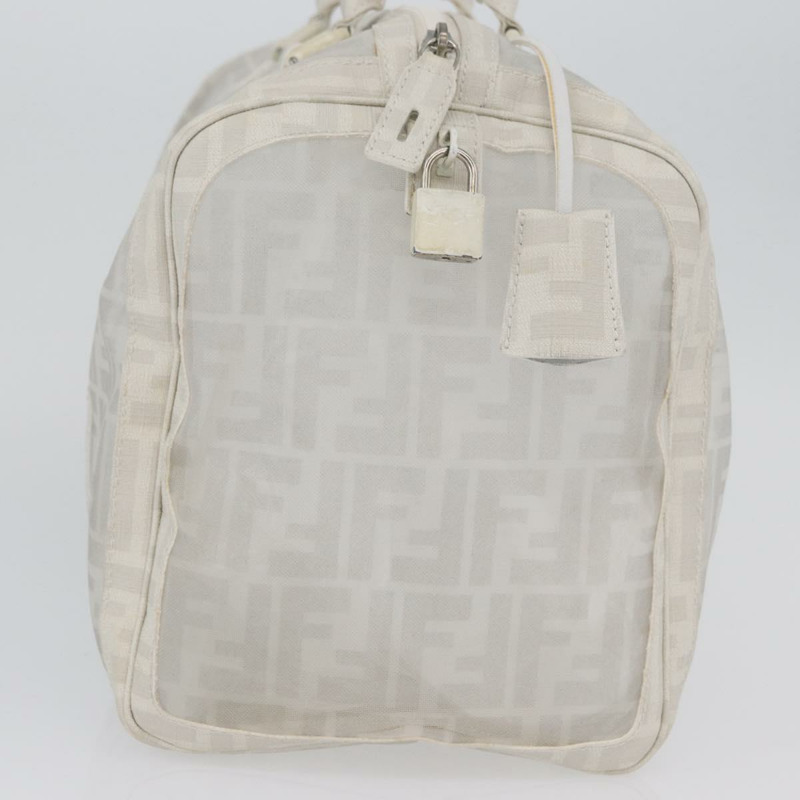 【日本直送】FENDI Zucca 帆布波士頓包白色銀色正品 SW2152V-3