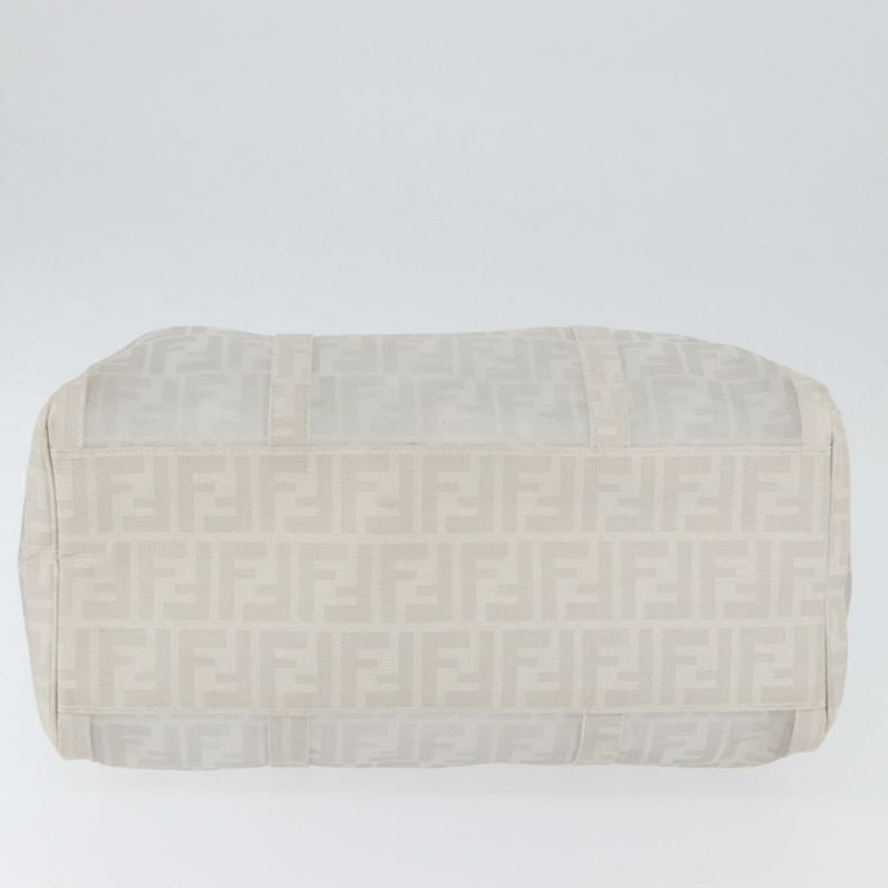 【日本直送】FENDI Zucca 帆布波士頓包白色銀色正品 SW2152V-4