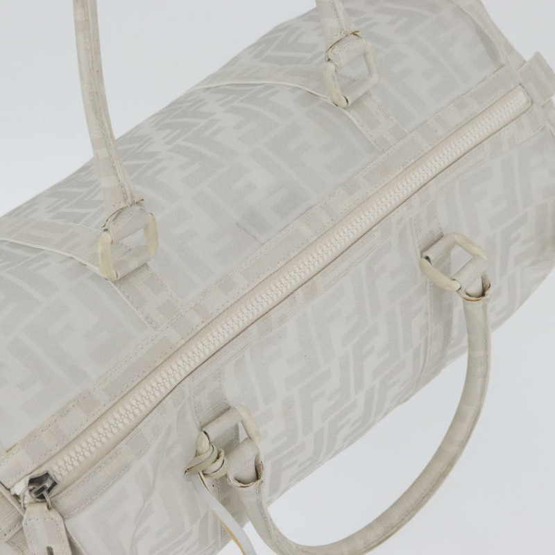 【日本直送】FENDI Zucca 帆布波士頓包白色銀色正品 SW2152V-5