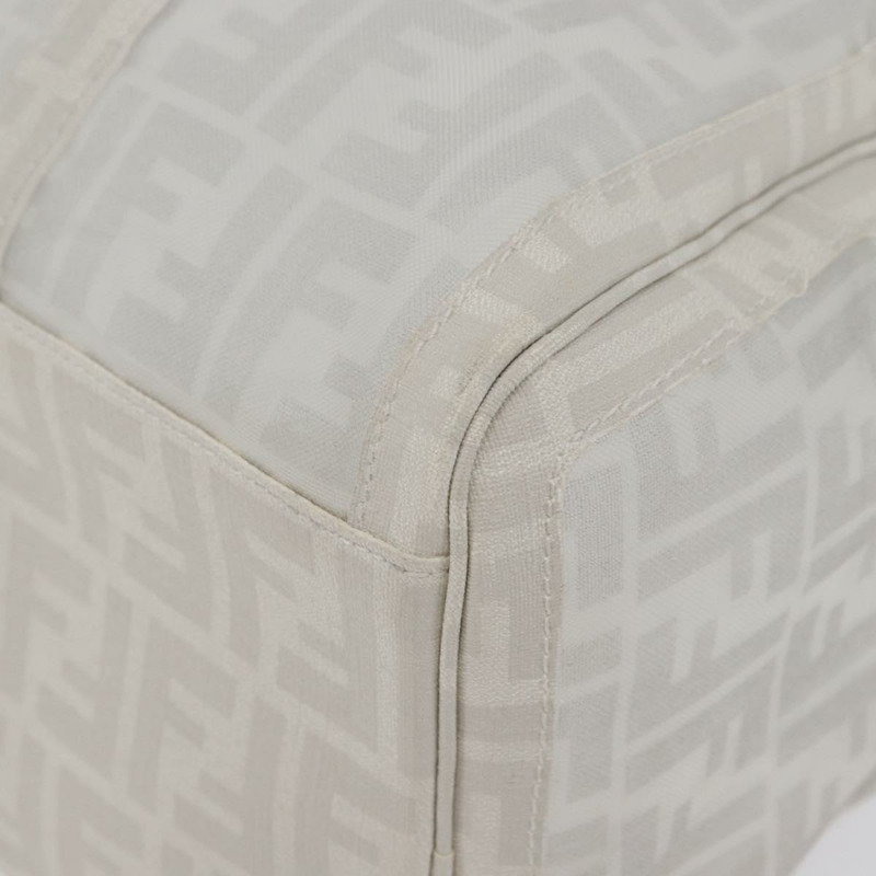 【日本直送】FENDI Zucca 帆布波士頓包白色銀色正品 SW2152V-13
