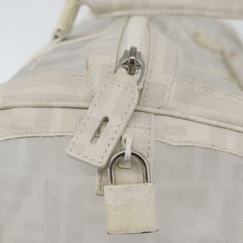 【日本直送】FENDI Zucca 帆布波士頓包白色銀色正品 SW2152V-16