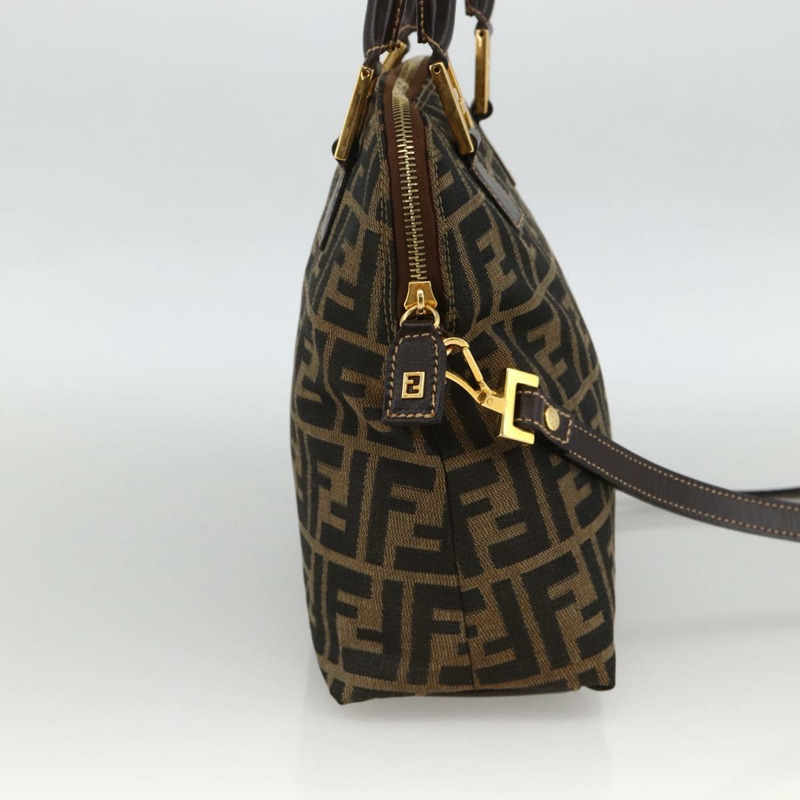【日本直送】FENDI Zucca帆布手提包 2way Black Brown Auth BAZ010A-2