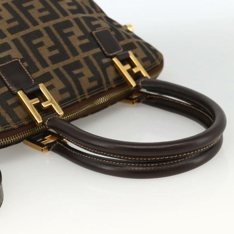 【日本直送】FENDI Zucca帆布手提包 2way Black Brown Auth BAZ010A-6
