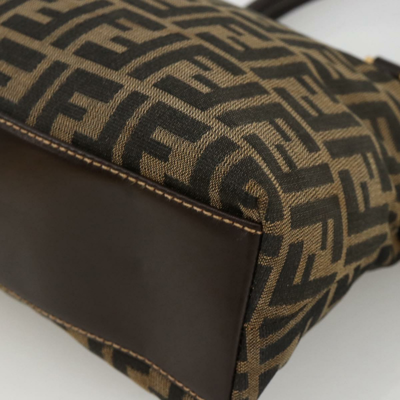 【日本直送】FENDI Zucca帆布手提包 2way Black Brown Auth BAZ010A-8