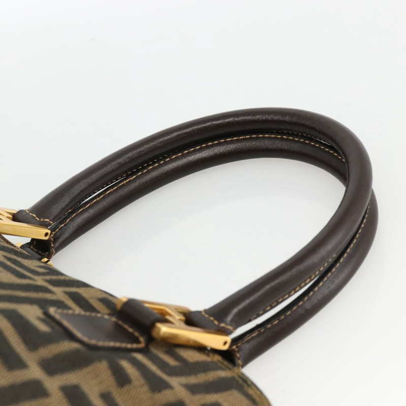 【日本直送】FENDI Zucca帆布手提包 2way Black Brown Auth BAZ010A-13