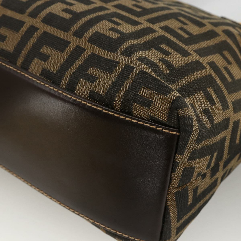 【日本直送】FENDI Zucca帆布手提包 2way Black Brown Auth BAZ010A-16